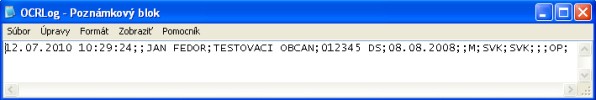 Пример текстового файла OCRLog